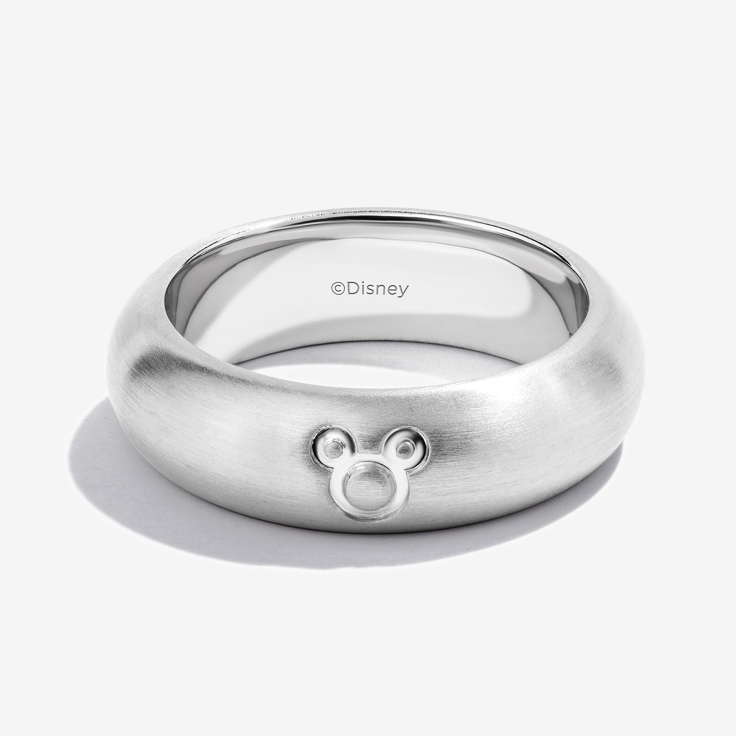 Disney Mickey Mouse Inspired Engraved Silhouette Band Ring in